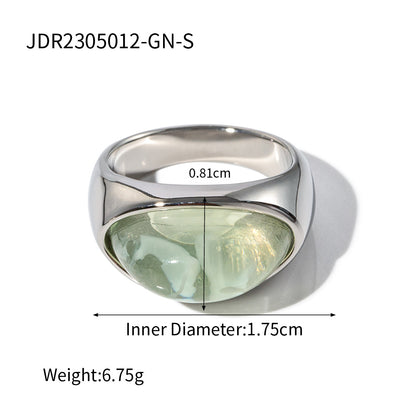 Stainless Steel Clear Closed Ring