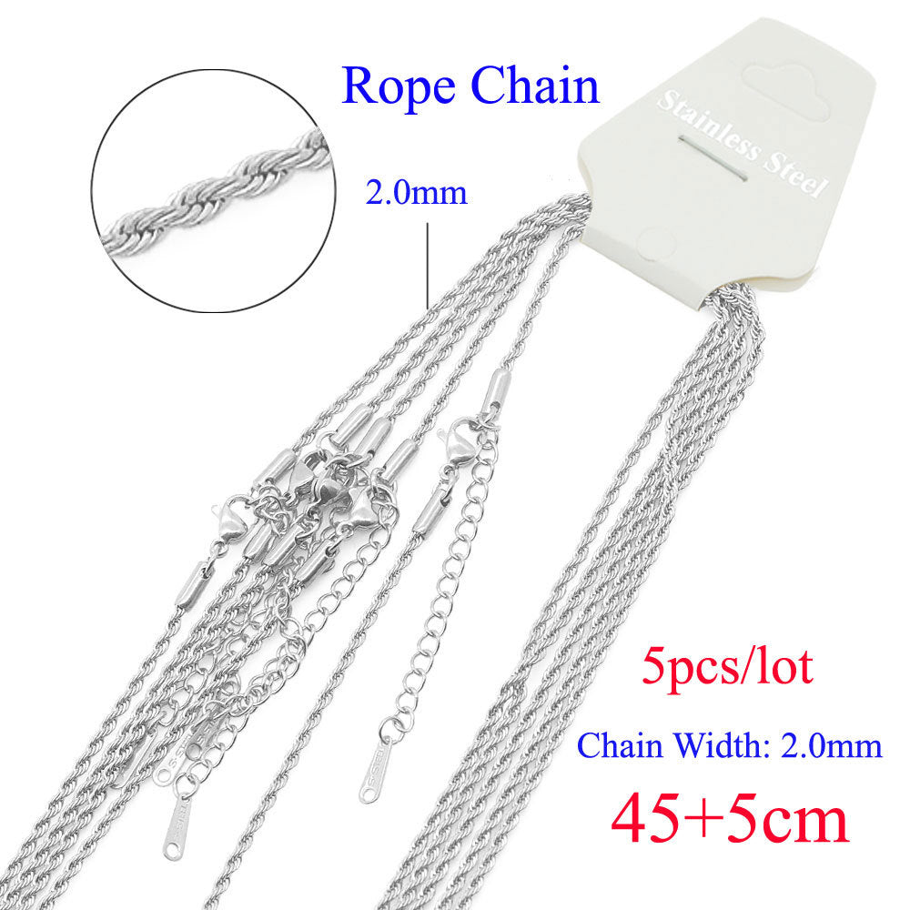 5 pcs/pack cross chain stainless steel DIY