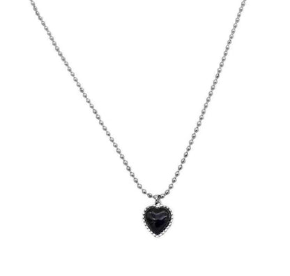 Black love pendant necklace female