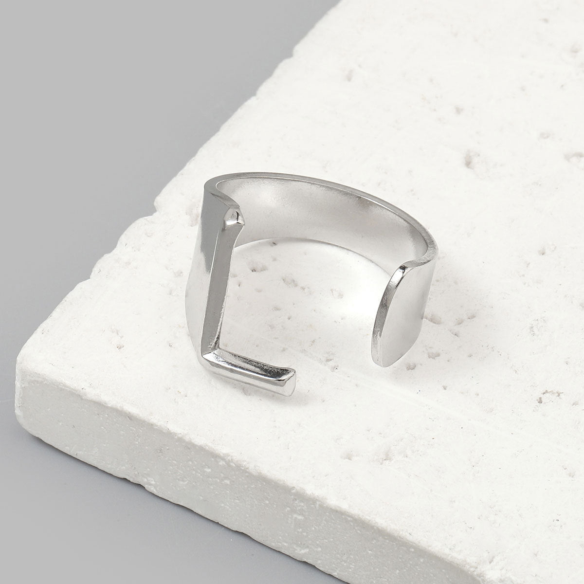 Titanium steel 26 English letter ring