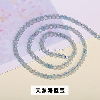 4Mm natural stone crystal cut round cake loose beads