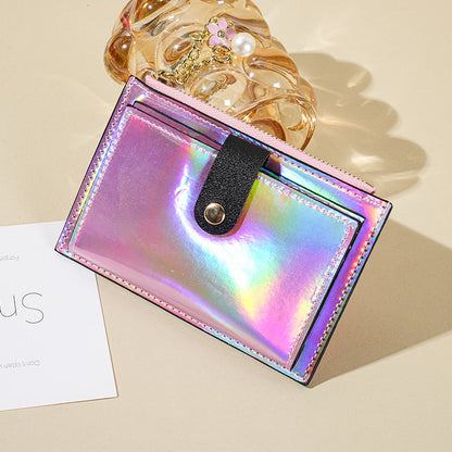 Patent leather bright light card bag