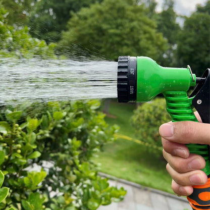 Green 7 function plastic watering water gun