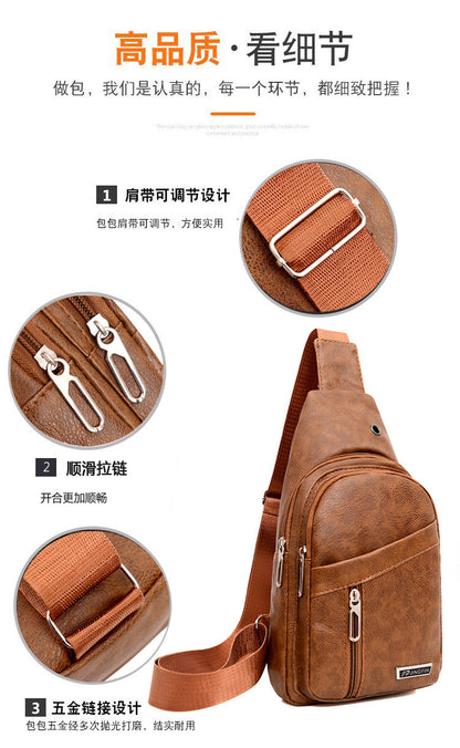 Men's business breast bag