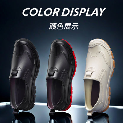 Low-top rain shoes men's soft sole waterproof