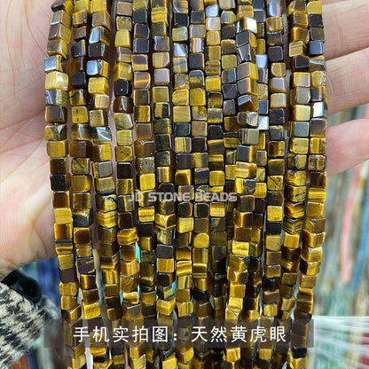 4 * 4Mm crystal agate square loose beads