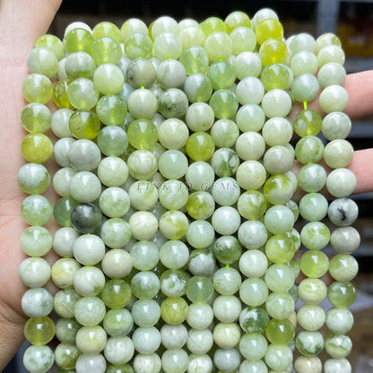 Natural Qingti Milk Cover Xiuyu Round Beads Sapphire Loose Beads