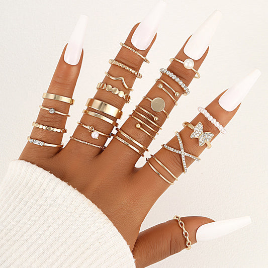 Geometric Multi-Jointed Ring Set 22 Pieces