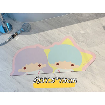 Cartoon Diatomaceous Earth Non-Slip Quick-Dry Floor Mat