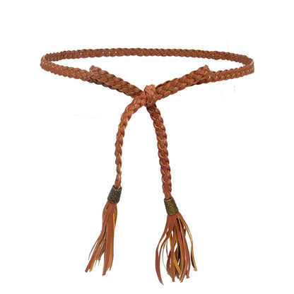 Tassel braided belt