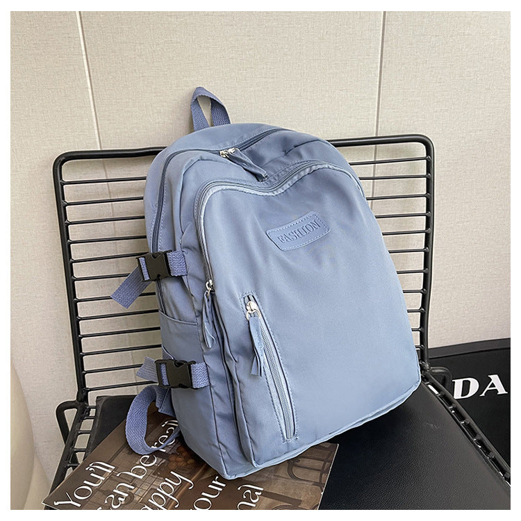 Backpack schoolgirl travel solid color