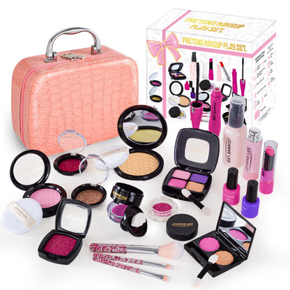 Children's Makeup Kit for Girls: Pretend Play Princess Makeup Handbag Set