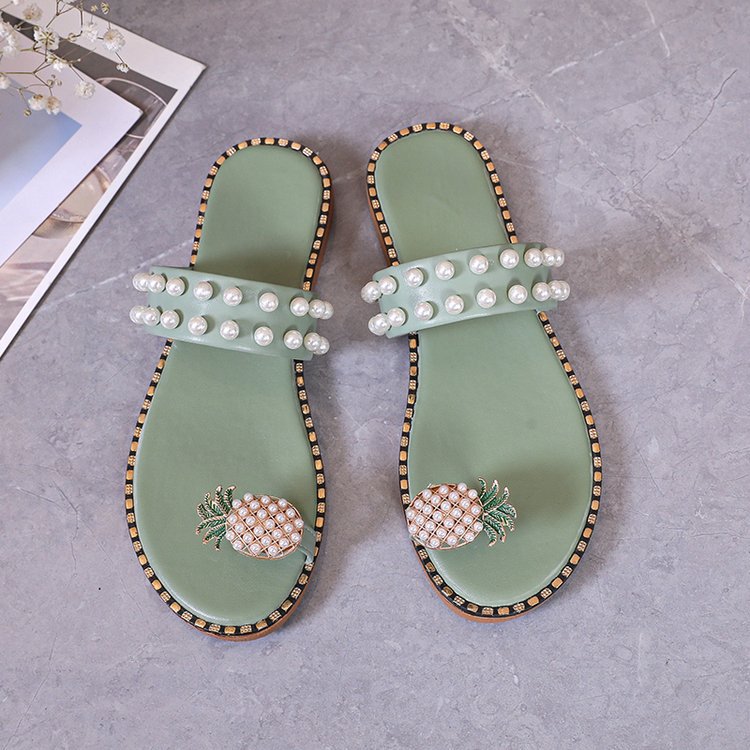 Pineapple pearl slippers