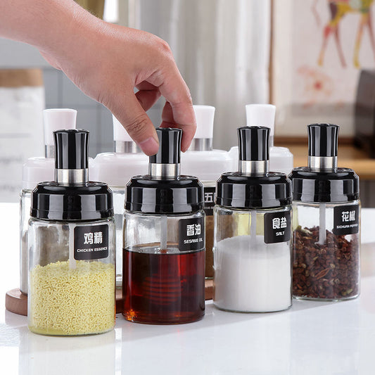 Spoon Lid All-in-One Spice Box Set Seasoning Jar