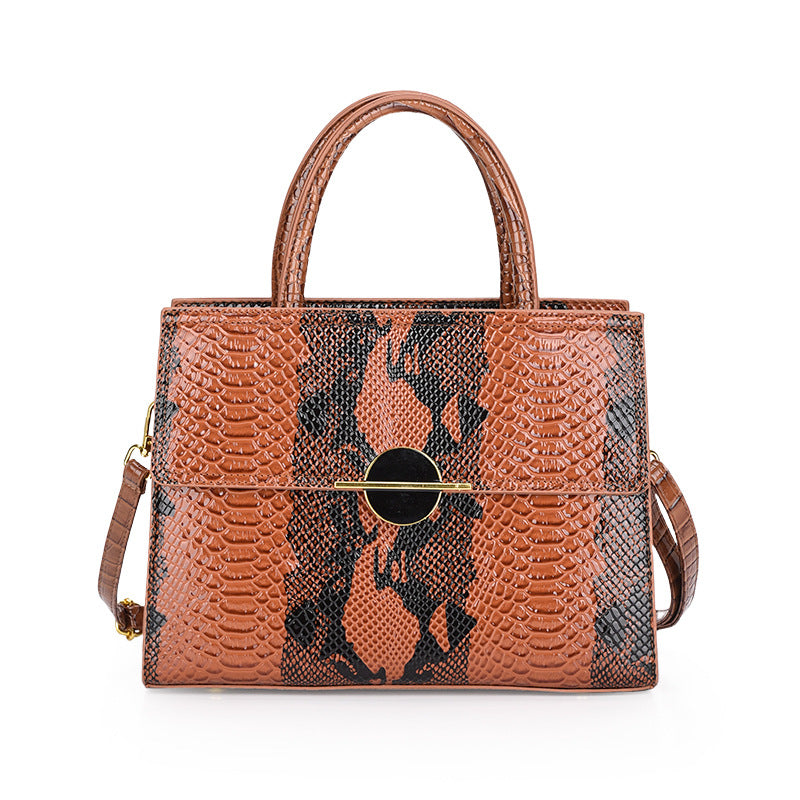 Popular PU snake pattern bag