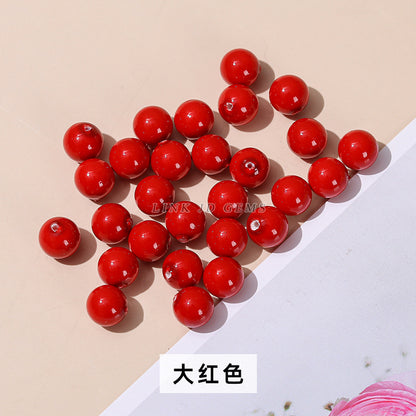 Multi-color imitation Nanyang half-hole beads loose beads pearls