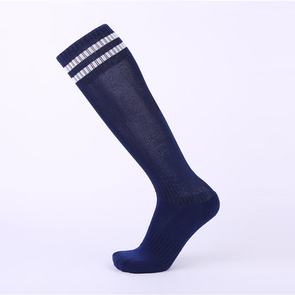 Two-Stripe Long Soccer Socks Thick Cushion