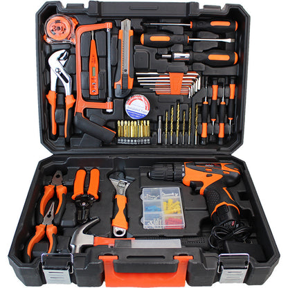 Lithium battery drill comprehensive toolbox set