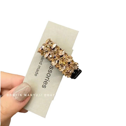 Color Rhinestone Side Clip Elegant Hair Claw