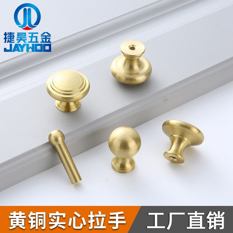 Solid brass cabinet door pull handle