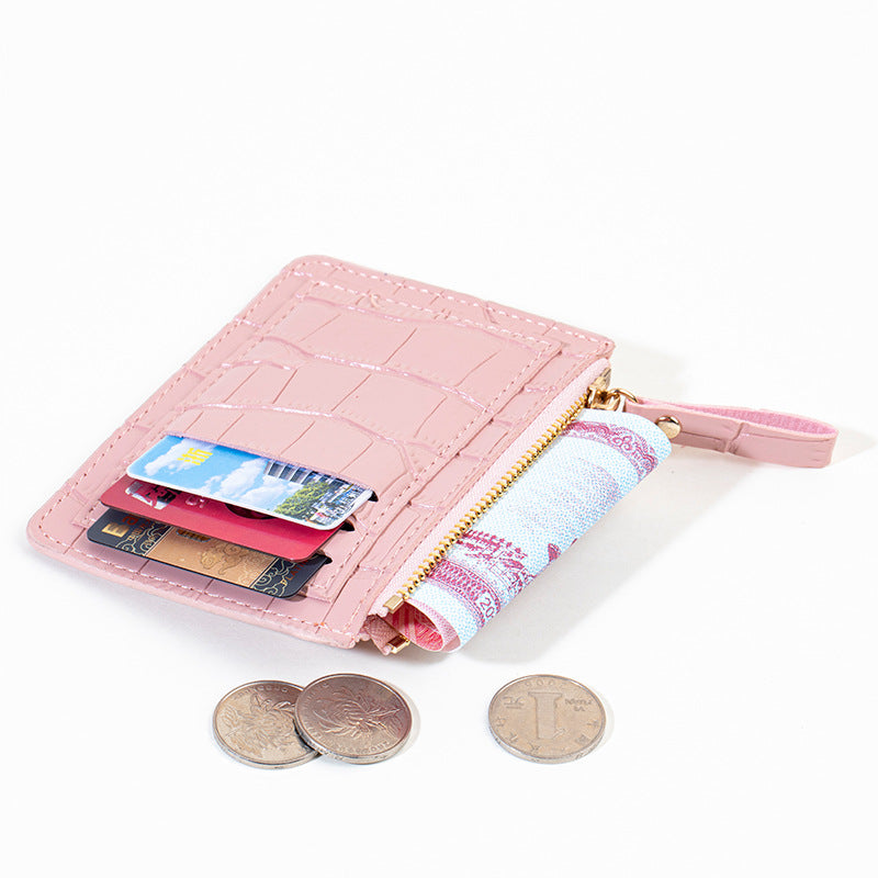 Zipper buckle multi-card card bag change clip