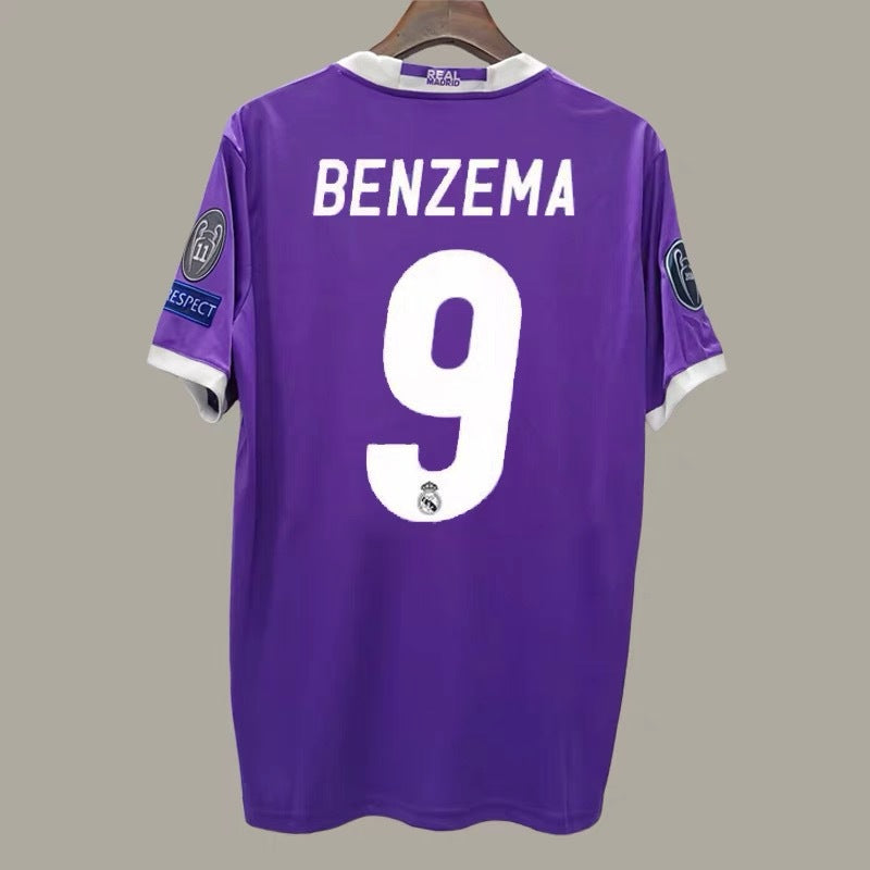 16-17 Real Purple Away Ronaldo Benzema Ramos Retro Jersey