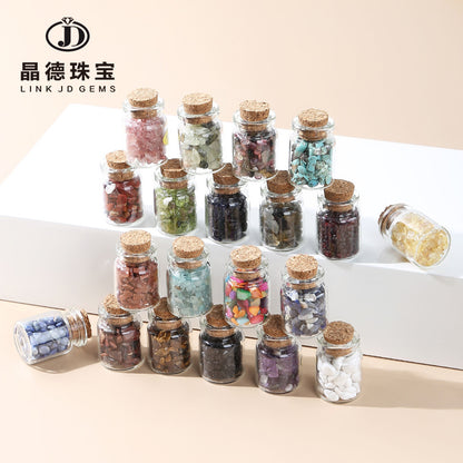 Natural crystal gravel wishing bottle