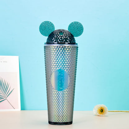 Mickey Durian Cup Diamond Plastic Straw Cup