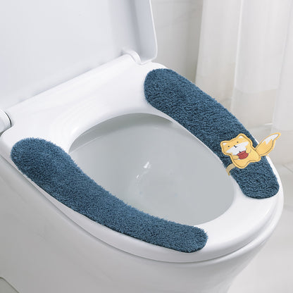 Fleece-Lined Waterproof Toilet Seat Cover