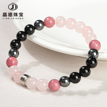 5A Natural Horse Powder Crystal Bead Bracelet