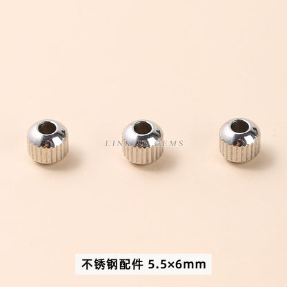 Stainless steel bead spacer tube bead round bead accessories