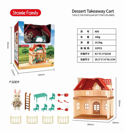 Forest Family Dollhouse Toy Villa