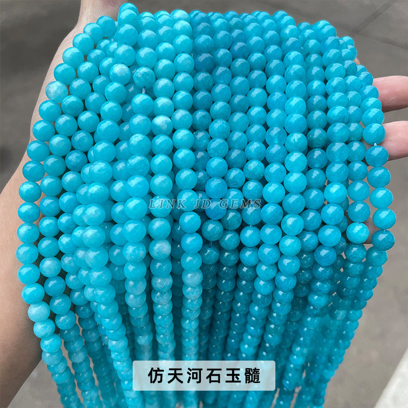 Natural ice Tianhe stone round beads loose beads