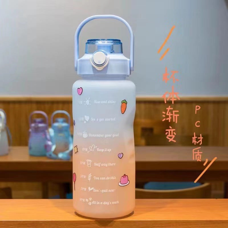 1500ml Plastic Water Bottle with Time Markings