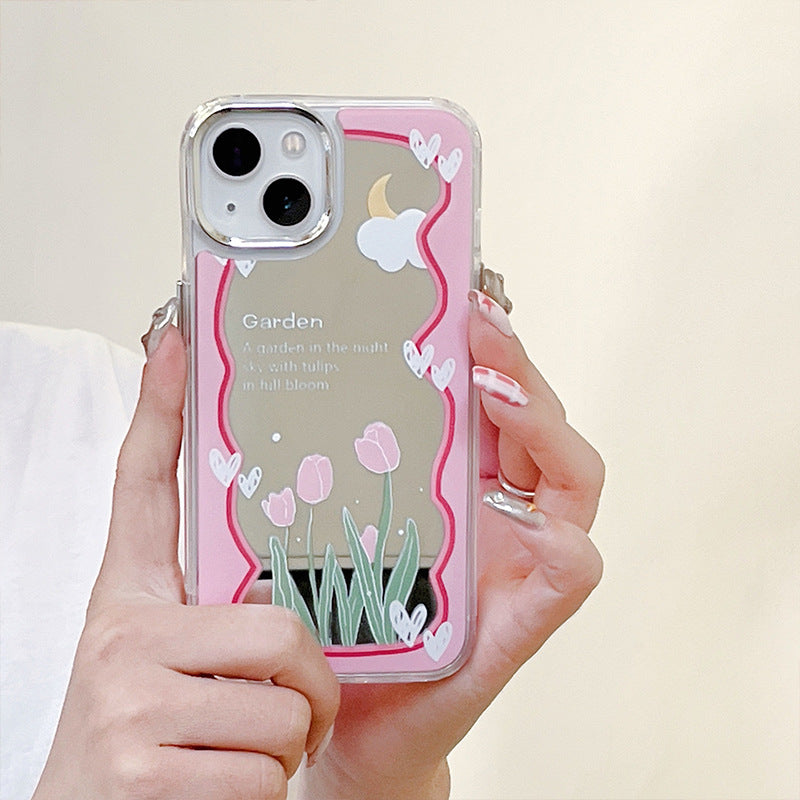 Apple 14 Pro Mirror Running White Dog iPhone XS Pink Tulip PC