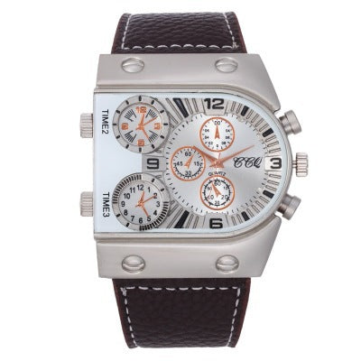 Large Dial Multi-Function Men's Quartz Watch