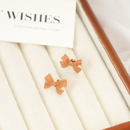 Design bow temperament earrings for women