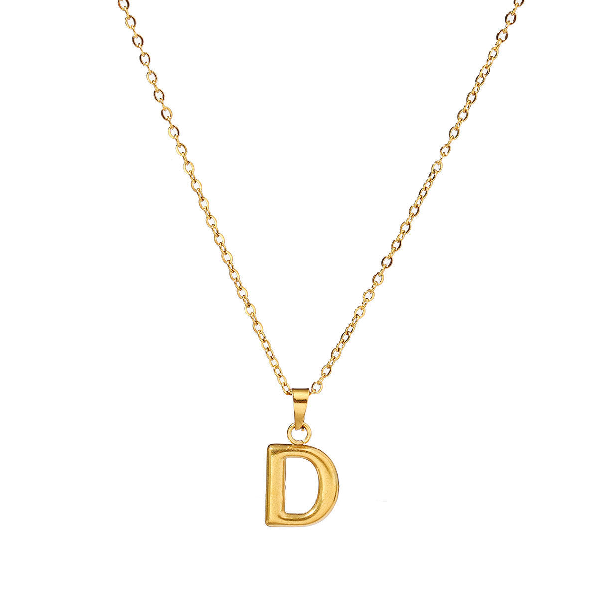 26 letter stainless steel necklace