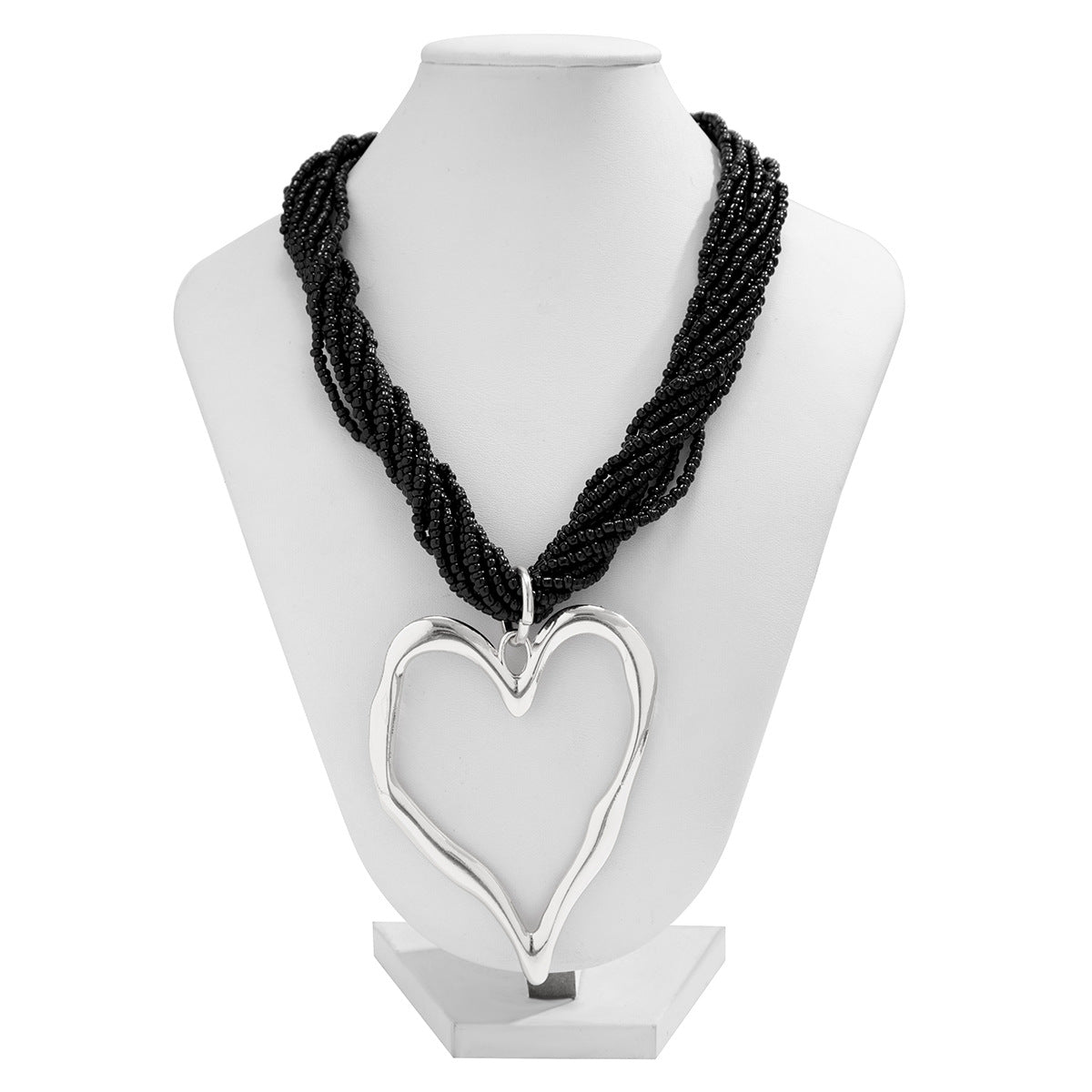 Multi-layer love heart pendant necklace