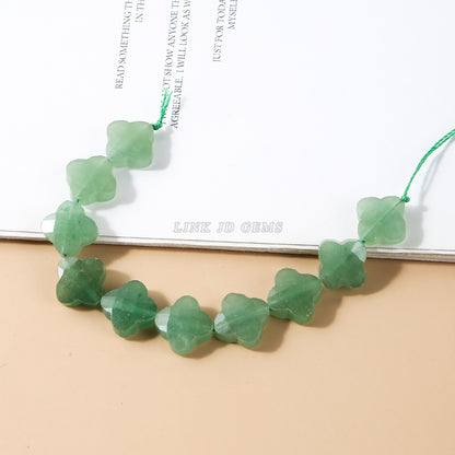 12 * 5Mm Dongling jade cut four-leaf clover-shaped loose beads