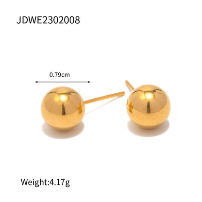 Minimalist metal ball earrings