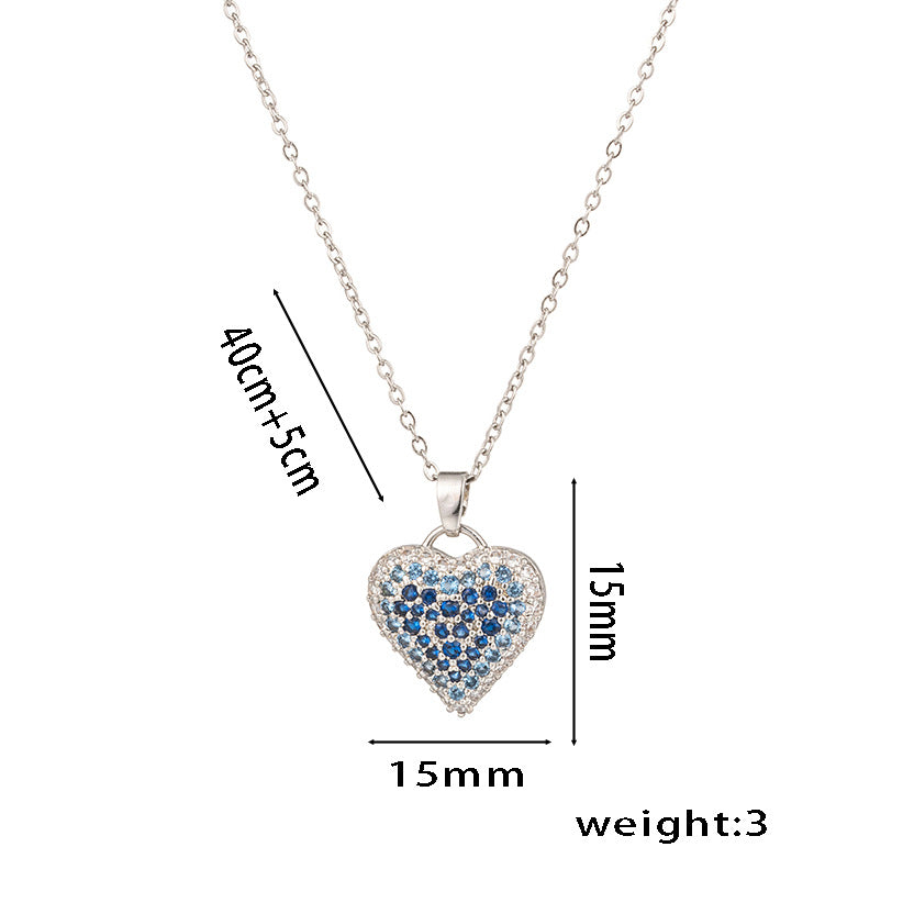 New Titanium Steel Heart Necklace, Trendy Pendant