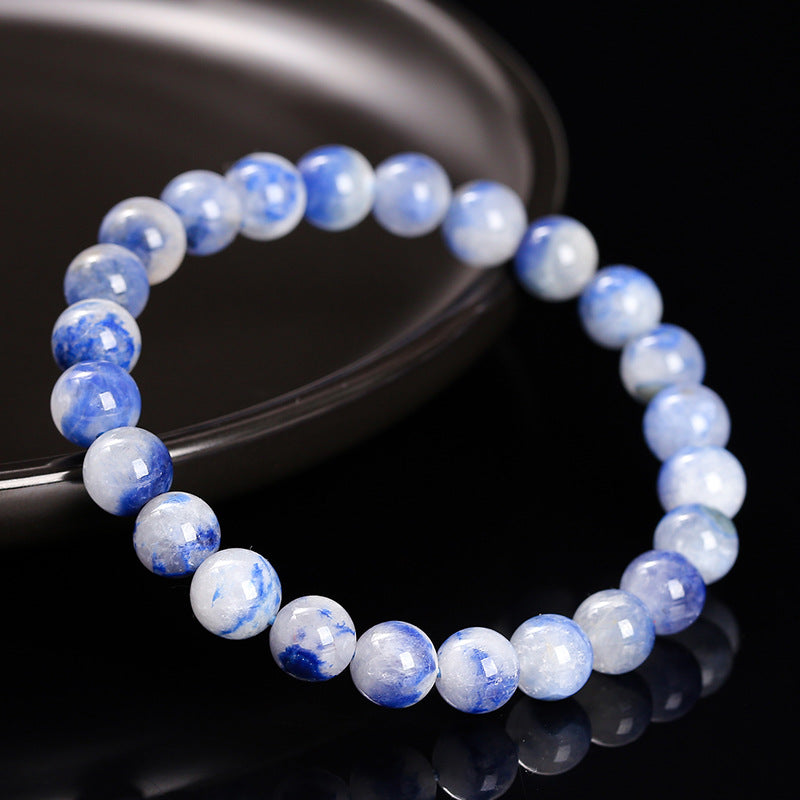 7A natural blue thread stone bracelet.