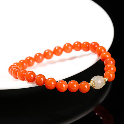 5A Natural Nanhong Agate Bracelet