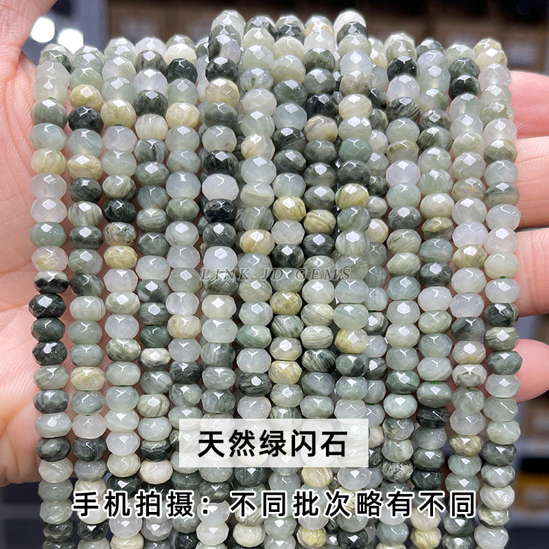 4 * 6Mm natural jade cut abacus beads