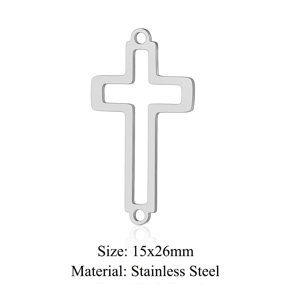 5 pcs/bag cross titanium steel pendant Virgin DIY