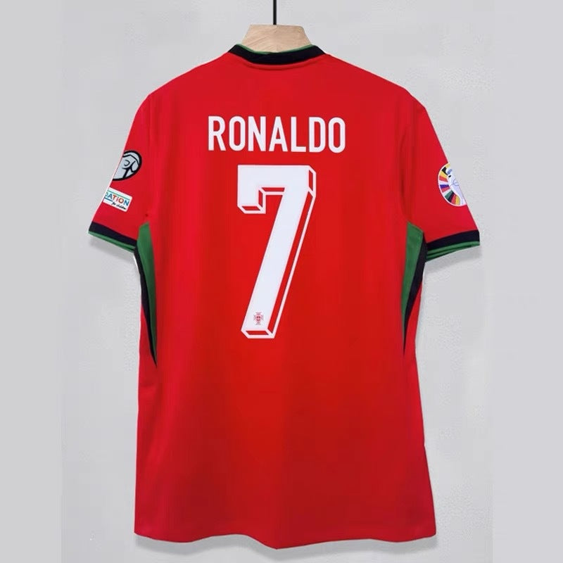 24 Euro Portugal Home Away 7 Ronaldo 11 F¨¦lix Short Sleeve