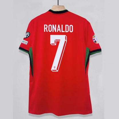 24 Euro Portugal Home Away 7 Ronaldo 11 F¨¦lix Short Sleeve