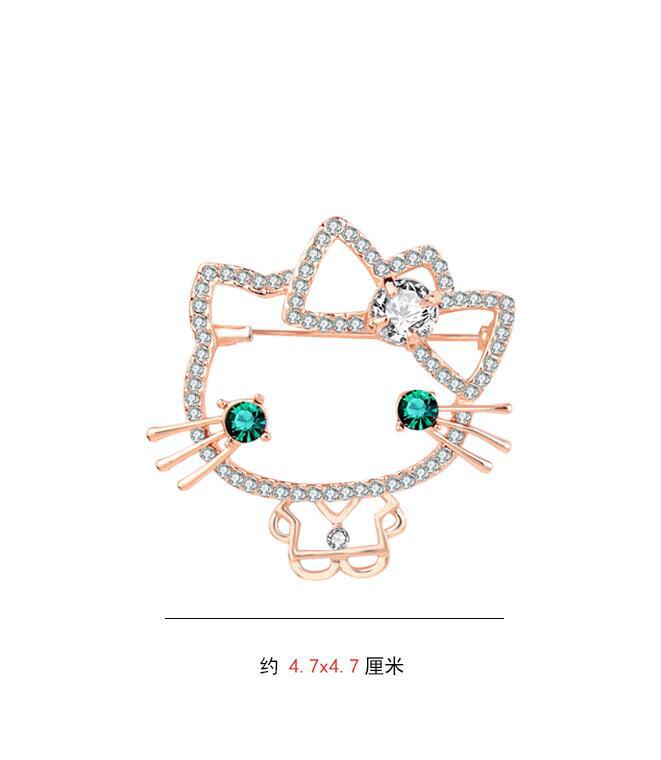 Cartoon Big Head Cat Brooch