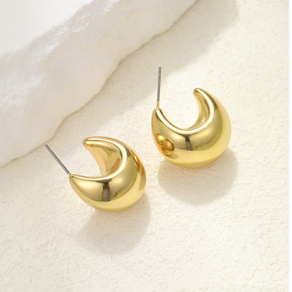 Popular C-shaped earrings with high-end feel